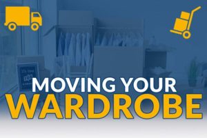 wardrobe packed in moving boxes, article cover graphic