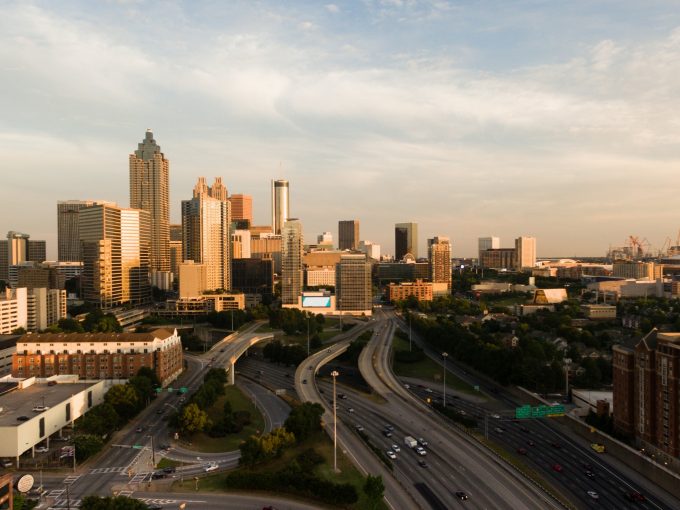 Downtown City Skyline Atlanta Georgia Metro Area Capital Town